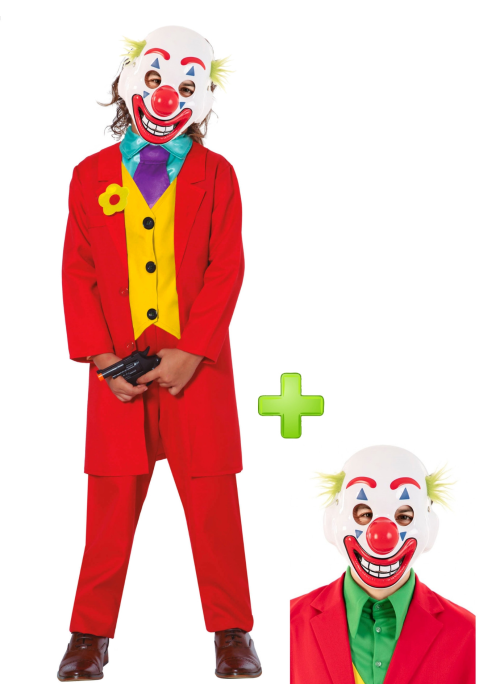 Disfraz de Joker rojo infantil con mascara - Packs Disfraces Halloween