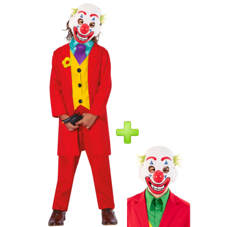 Disfraz de Joker rojo infantil con mascara - Packs Disfraces Halloween