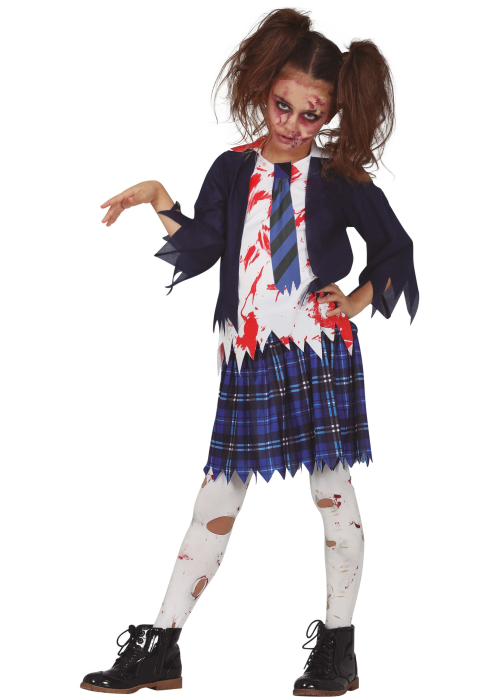 Comprar Disfraz de Zombie Estudiante Niña Infantil por ...