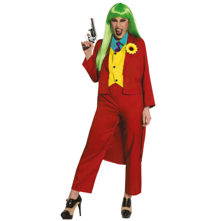 Disfraz de Joker Rojo para Mujer - Disfraces Halloween Payasos