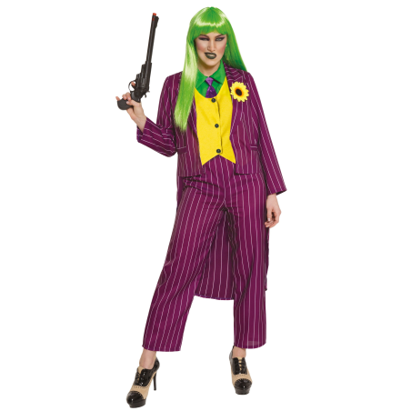 Disfraz de Joker Morado para Mujer - Disfraces Halloween Payasos