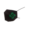 Mascarilla Tela Negra Lauburu Verde Adulto - Euskal Maskarak Adulto
