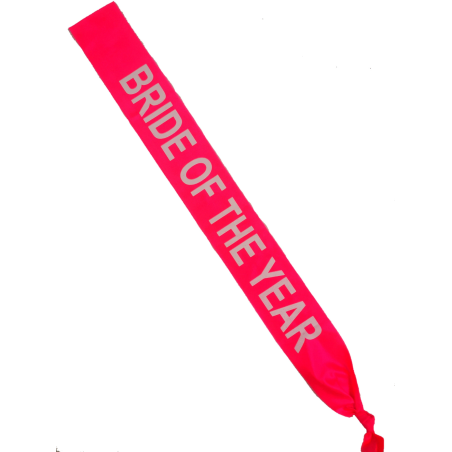 Banda Bride Of The Year (fucsia y blanca) - COMPLEMENTOS POR CATEGORIA