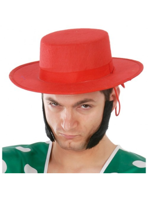 Sombrero Cordobes rojo - Complementos Faralaes y Toreros