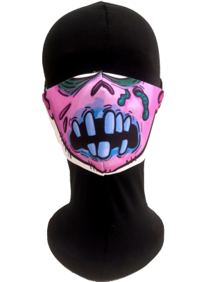 Mascarilla Halloween Zombie Rosa Infantil - Mascarillas Infantiles Originales