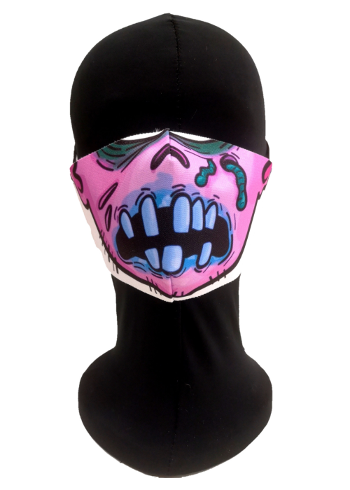 Mascarilla Halloween Zombie Rosa Infantil - Mascarillas Infantiles Originales