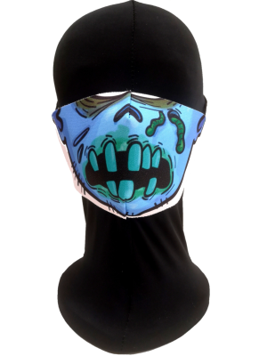 Mascarilla Halloween Zombie Azul Infantil - Mascarillas Infantiles Originales