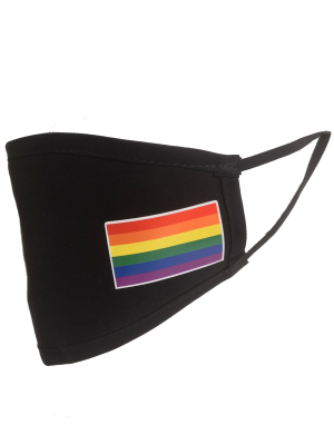 Mascarilla negra Bandera Arcoiris (Homologada) Orgullo Gay - MASCARILLAS HIGIENICAS