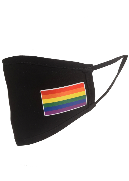 Mascarilla negra Bandera Arcoiris (Homologada) Orgullo Gay - MASCARILLAS HIGIENICAS