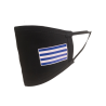 Mascarilla negra Bandera Azul y blanca (Homologada) - Euskal Maskarak Adulto