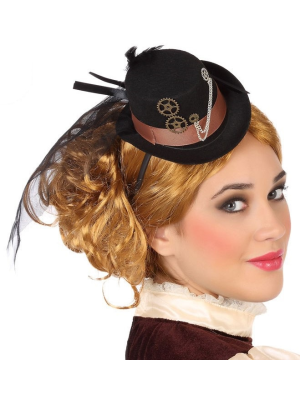Chistera Mini Steampunk con Diadema - Complementos de Steampunk