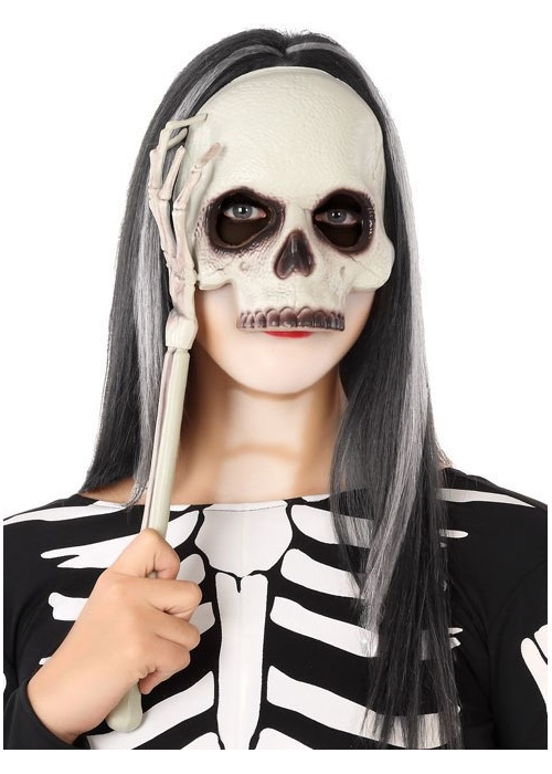 Mascara Calavera sin Barbilla y con Brazo - Mascaras y Antifaces