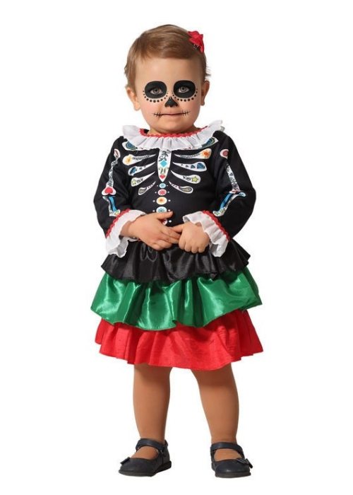Disfraz de Catrina Colores Bebe - Disfraces de Halloween para Bebes