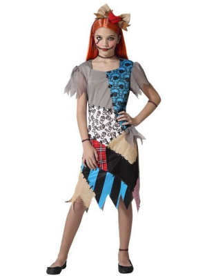 Disfraz de Muñeca con Parches Infantil - Disfraces de Halloween Niña