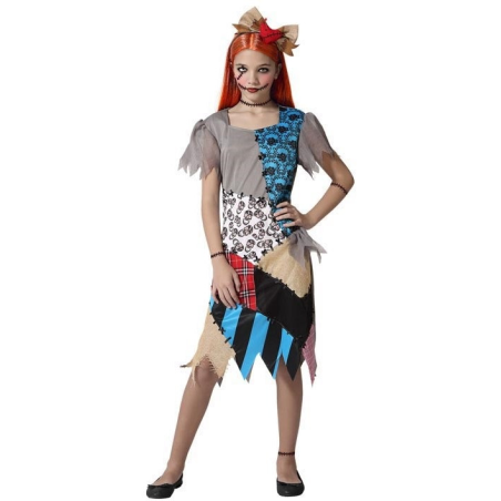 Disfraz de Muñeca con Parches Infantil - Disfraces de Halloween Niña