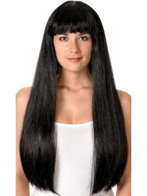 Perruca Cleopatra Longo Negro