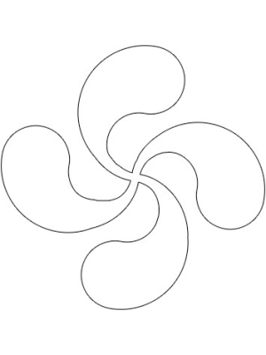 Vinilo Textil Lauburu Blanco - Vinilo Textil tamaño 6x6cm