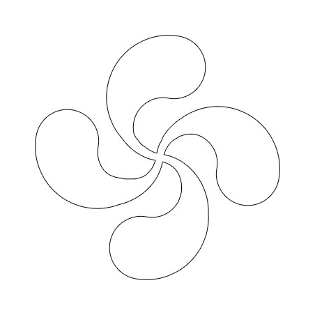 Vinilo Textil Lauburu Blanco - Vinilo Textil tamaño 6x6cm