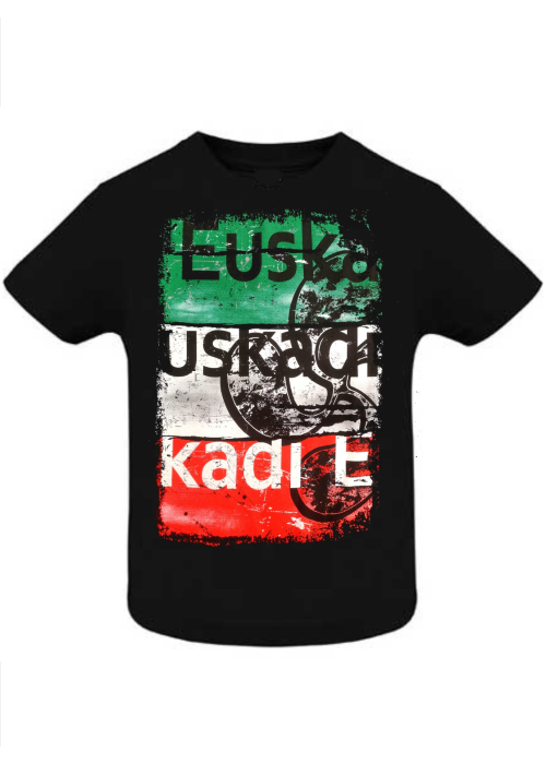 Camiseta Euskadi Tricolor Negra Infantil - Blusones, Camisas y Camisetas Regionales