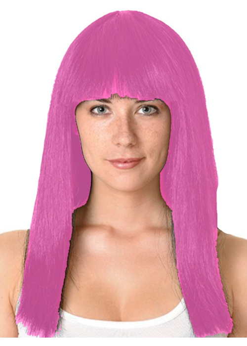 Perruca Cabellera Fúcsia