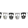 Guirnalda Calaveras Blancas y Negras 275 cm. - Guirnaldas y Globos