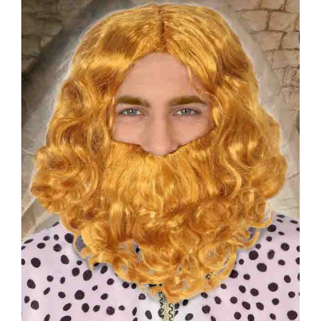 Peluca Rey Mago Rubia - Peluca con Barbas
