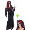 Disfraz de Catrina Negra largo - Disfraces Halloween - Disfraces Halloween Mujer