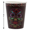 Vasos Halloween Calavera Negra - Platos, Vasos y Decoracion de Mesa