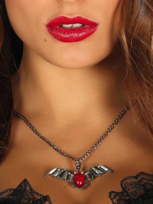Collar Murcielago con Piedra - COMPLEMENTOS POR CATEGORIA