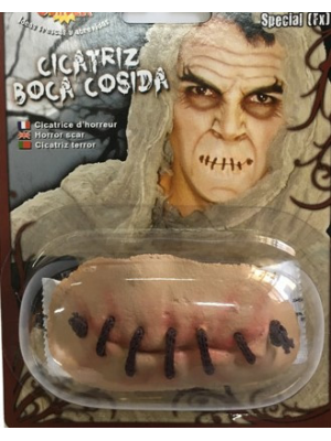 Scar Mouth Stitched
