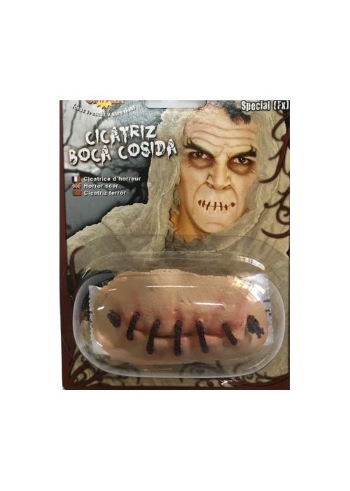 Cicatriz Boca Cosida - Maquillaje y cicatrices