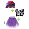 Set de Catrina Multicolor adulto - Disfraces Halloween - Packs Disfraces Halloween Adulto