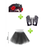 Set de Catrina Rojo y negro infantil - Disfraces Halloween - Packs Disfraces Halloween Infantiles