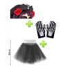 Set de Catrina Rojo y Negro adulto - Disfraces Halloween - Packs Disfraces Halloween Adulto
