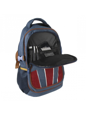 Mochila Capitan America Advenngers Casual Viaje - Bolsos y Mochilas Frikis