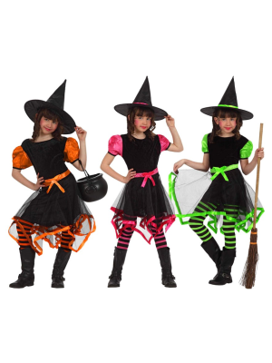 Disfraz de Bruja Colores Infantil - Disfraces de Brujas y Hechiceros para Niñas