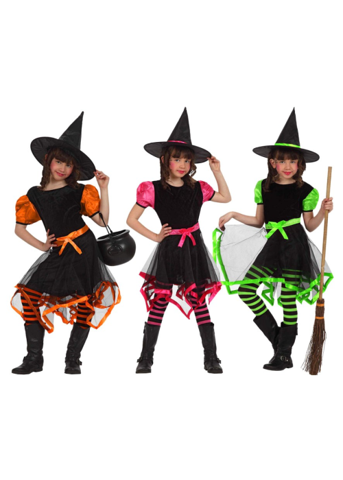 Disfraz de Bruja Colores Infantil - Disfraces de Brujas y Hechiceros para Niñas