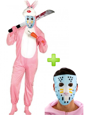 Disfraz de Conejito Rosa Asesino - Disfraces Halloween - Packs Disfraces Halloween Adulto