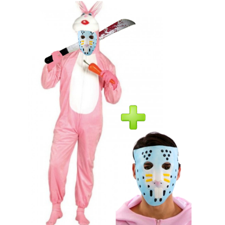Disfraz de Conejito Rosa Asesino - Disfraces Halloween - Packs Disfraces Halloween Adulto