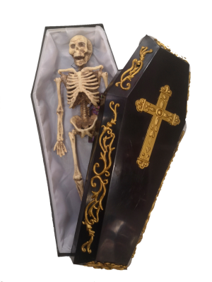Comprar Ataud con Esqueleto 33cm - Calaveras y Esqueletos