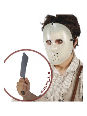 Mascara Hockey Terror con Machete - Mascaras y Antifaces