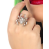Anillo Araña Brillo Rojo - Bisuterias de Halloween