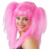 Perruca Rosa Ponytails