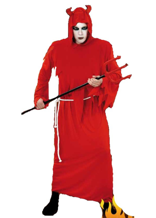 Disfraz de Diablo Rojo con Tunica - Disfraces de Angeles y Demonios Adultos