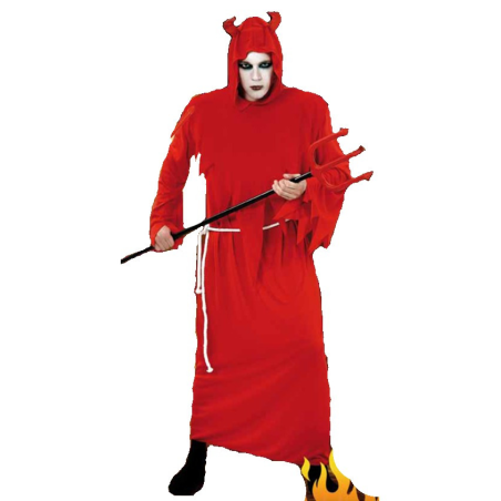 Disfraz de Diablo Rojo con Tunica - Disfraces de Angeles y Demonios Adultos