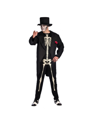 Disfraz de Catrino con Frac para Hombre - Disfraces Halloween Esqueletos