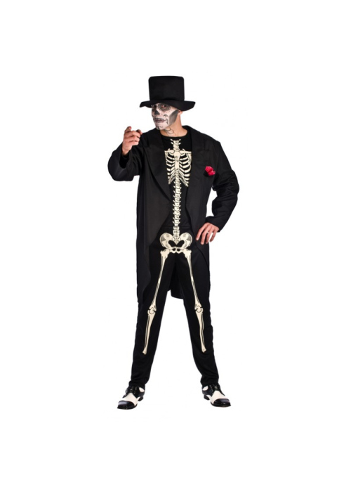 Disfraz de Catrino con Frac para Hombre - Disfraces Halloween Esqueletos