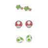 Pendientes Nintendo 3 pares Joshy, Egg y Mushroom - ZONA FRIKI