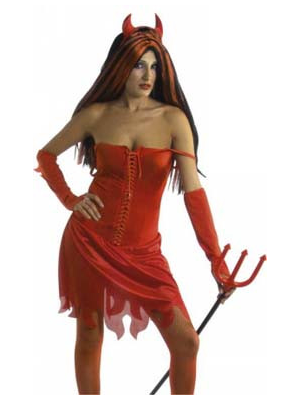 Disfraz de Diablesa vestido Corpiño Rojo - DISFRACES