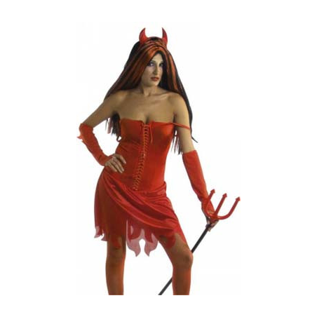 Disfraz de Diablesa vestido Corpiño Rojo - DISFRACES
